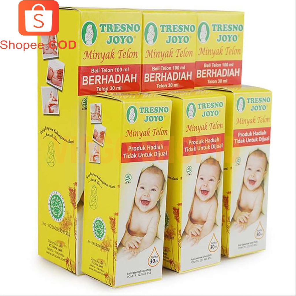 Minyak Telon Tresno Joyo 100 ml + Free 30 mL / Minyak Telon Tresno Joyo / Tresno Joyo Herbal plus 100ml Free 30ml / Minyak Telon Tresno Joyo / Minyak / Perlengkapan Mandi Bayi / Minyak Telon Berhadiah