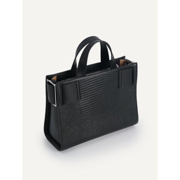 PEDRO - LIZARD EFFECT LEATHER TOP HANDLE BAG