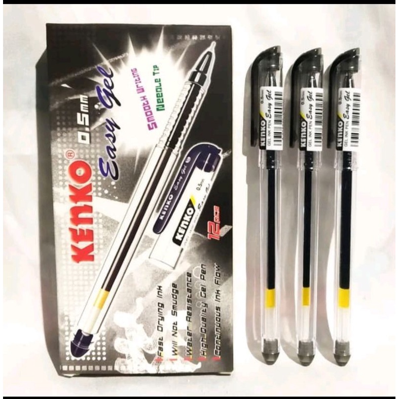 

PULPEN KENKO EASY GEL CAIR WARNA HITAM 0.5 PER LUSIN