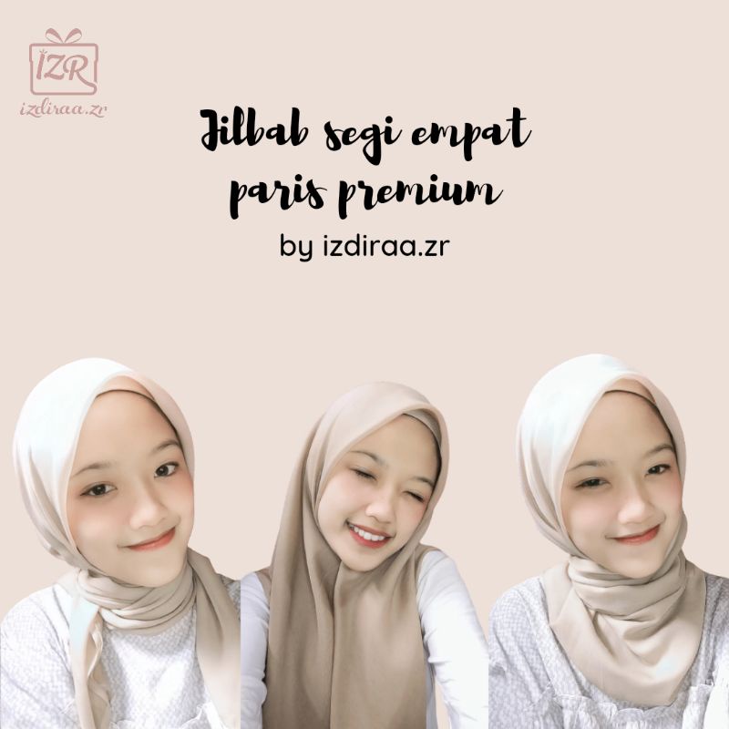 Jilbab segiempat Paris premium by izdiraa.zr