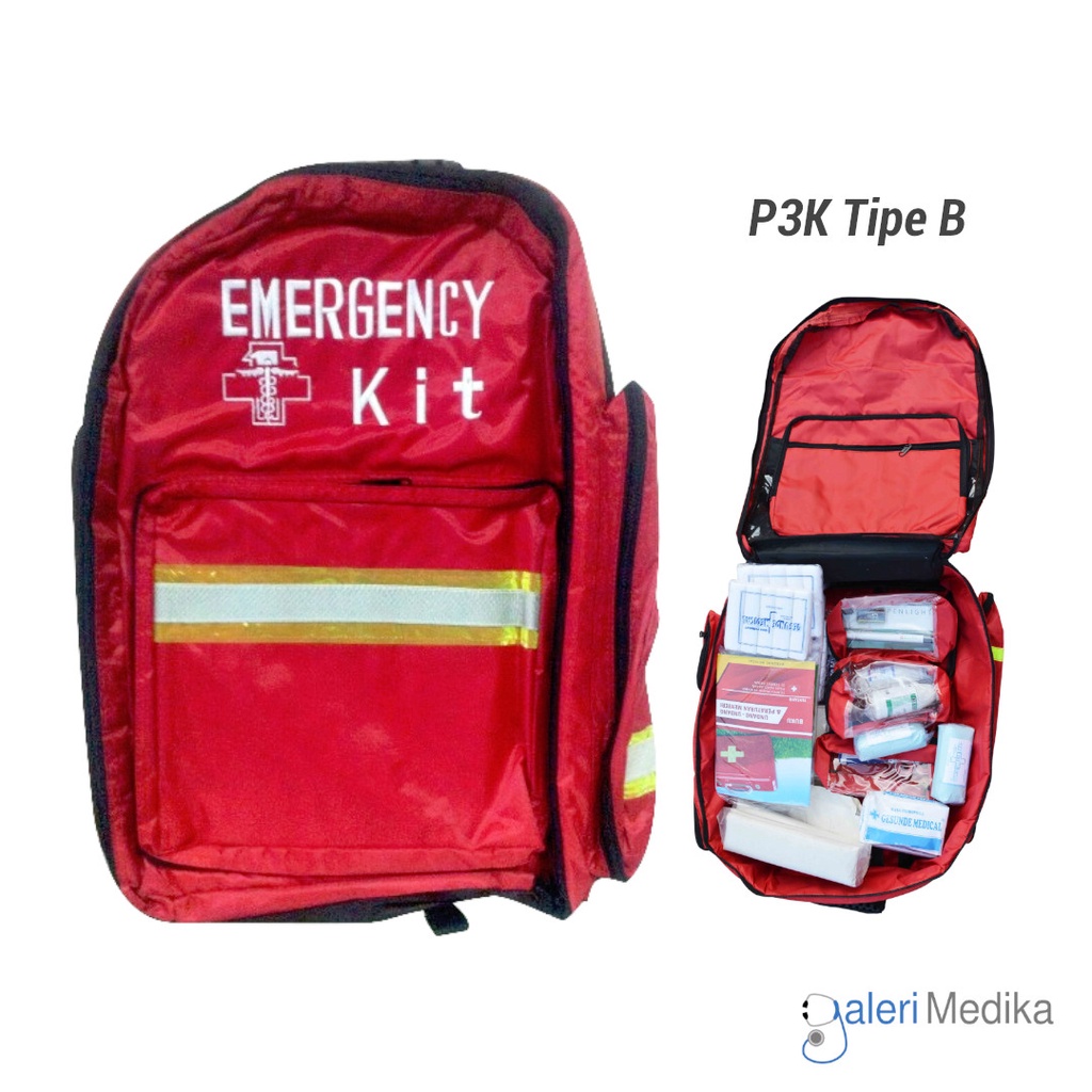 Tas Ransel P3K Emergency Kit Lengkap Dengan Isi Tipe B Untuk 50 Pekerja/Kurang