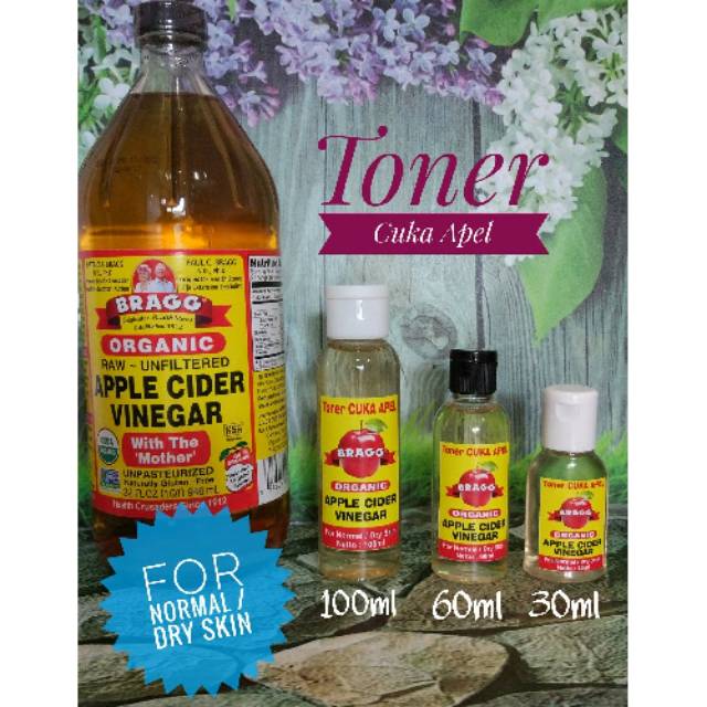 Toner cuka apel brag apple cider vinegar share in jar ...