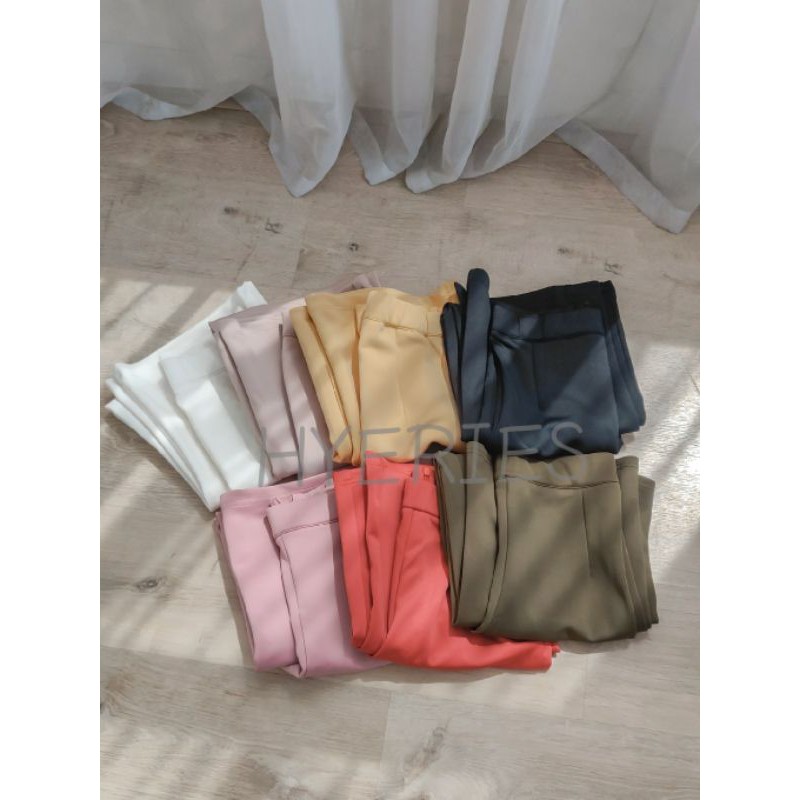 HYERIES SARAH Celana Bawahan Wanita Kulot panjang / Highwaist Kulot Scuba / Culotte Highwaist