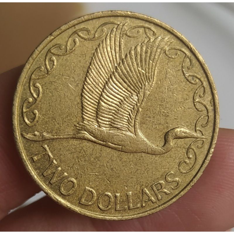 koin new Zealand 2 dollar dibawah kurs travel backpaker 1 keping