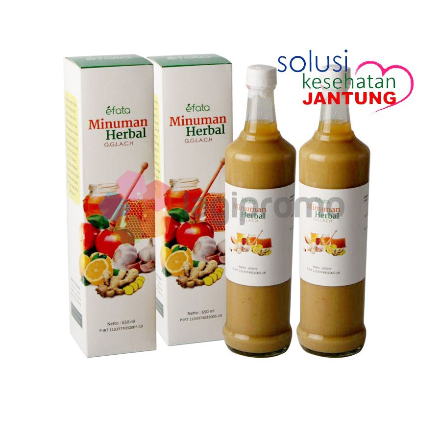 

2 Botol EFATA Minuman Herbal GGLACH 650 ml Obat Kesehatan Jantung Asam Urat Kolesterol Alami