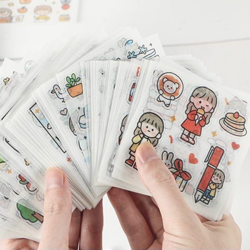 

sticker tumblr lucu - sticker journal kawaii - stiker cute anti air murah