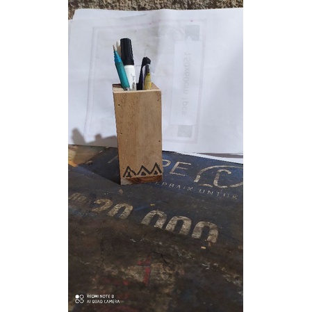 

Kotak Pensil Tempat Pena/Pensil Kayu Jati Bagus Mentahan