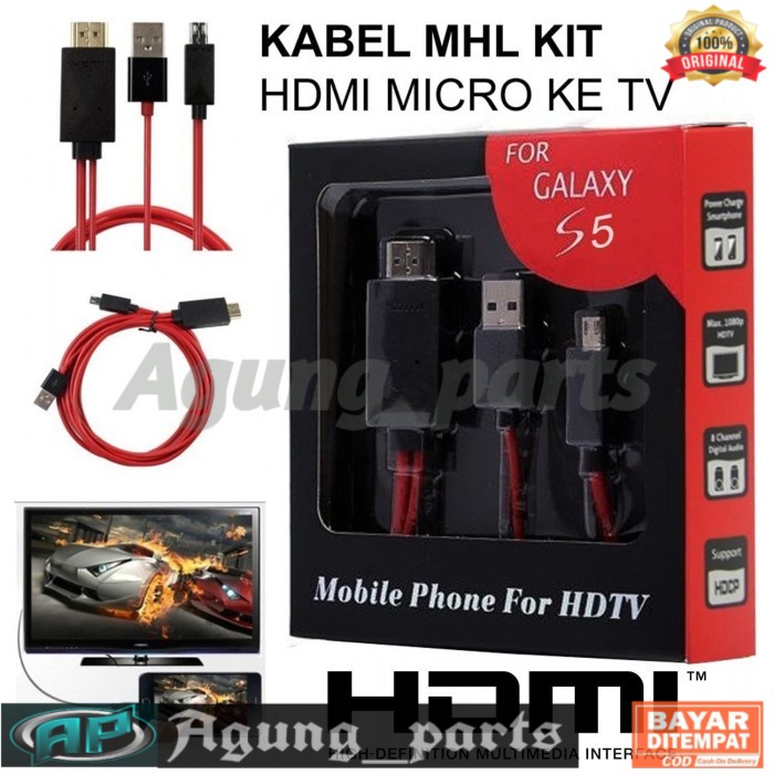 KABEL HDMI V8 MICRO MHL TO HDMI MEDIA ADAPTER
