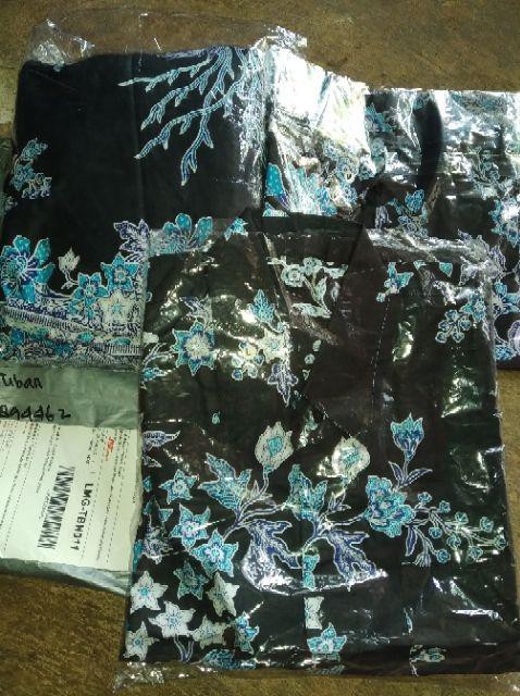 Bisa Pisah Batik Couple Keluarga Sania Ruffle Ori Ndoro Jowi Termurah Motif Cibulan Biru