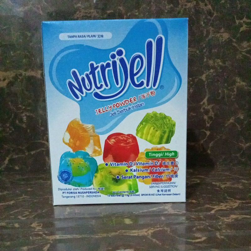 

Nutrijell rasa plain 15g isi 12pc