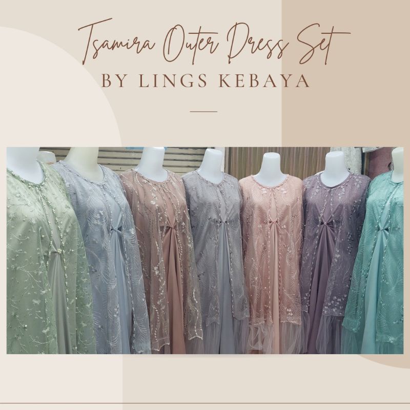 Bridesmaid Dress Kondangan Muslim Inner Outer Kaftan / Sage Green Nude Milo Mauve Taro Rosegold Silver Taupe Lavender Ice Blue Denim