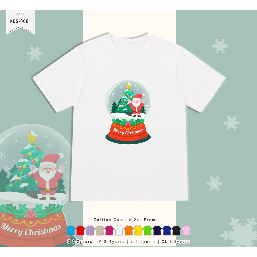 KAOS ANAK TEMA NATAL / CUSTOM TEE / BAJU CHRISTMAS / CUSTOM GAMBAR