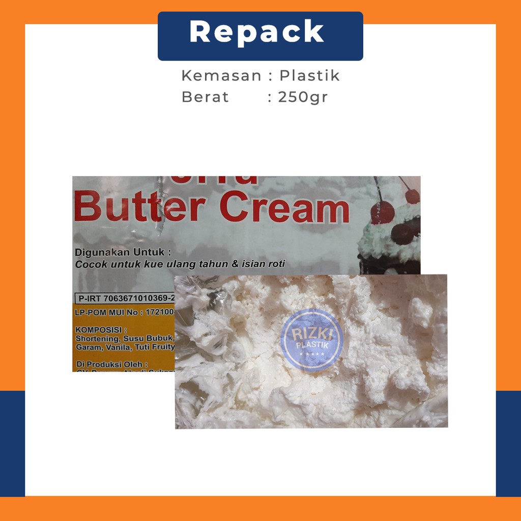 

Butter Cream Siap Pakai Rasa Vanilla Repack 250gr | Bekasi