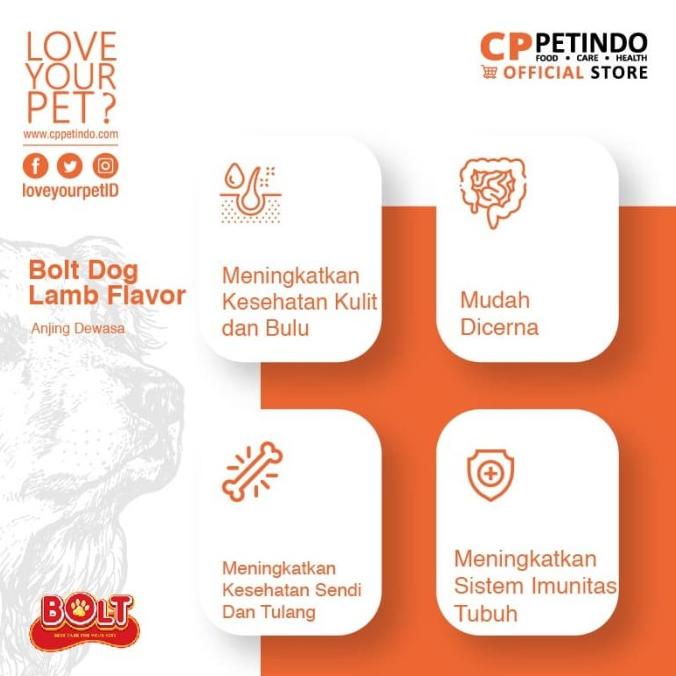 

Cppetindo Bolt Lamb Flavor Dog Food 20 Kg