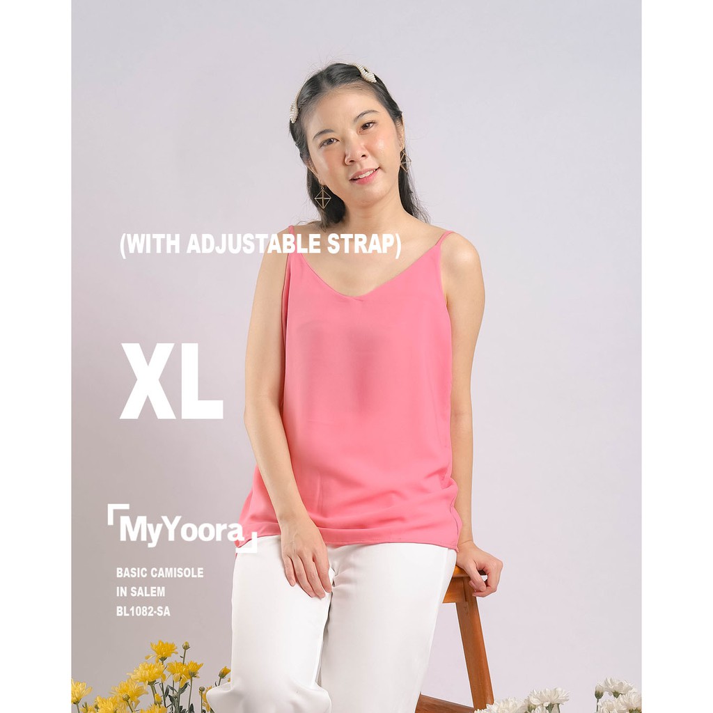 MyYoora Basic Camisole Tank Top Tanktop Cami Wanita BL1082-XL-SALEM-Adjustable
