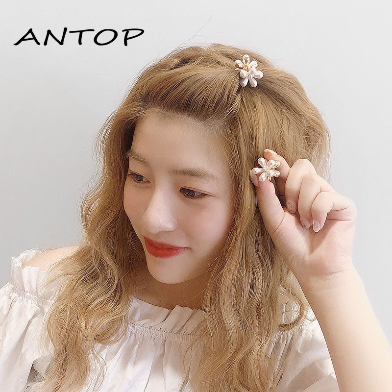 Ins Wind Hairpin Camellia Pearl Grasping Clip Hairpin Small Flower Korean Elegant Temperament Chuck Girl Headdress ANTOP