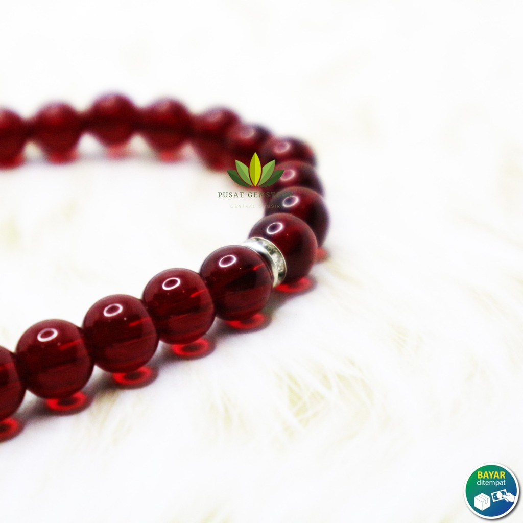 Tasbih Batu Merah Ruby 33 Butir Natural