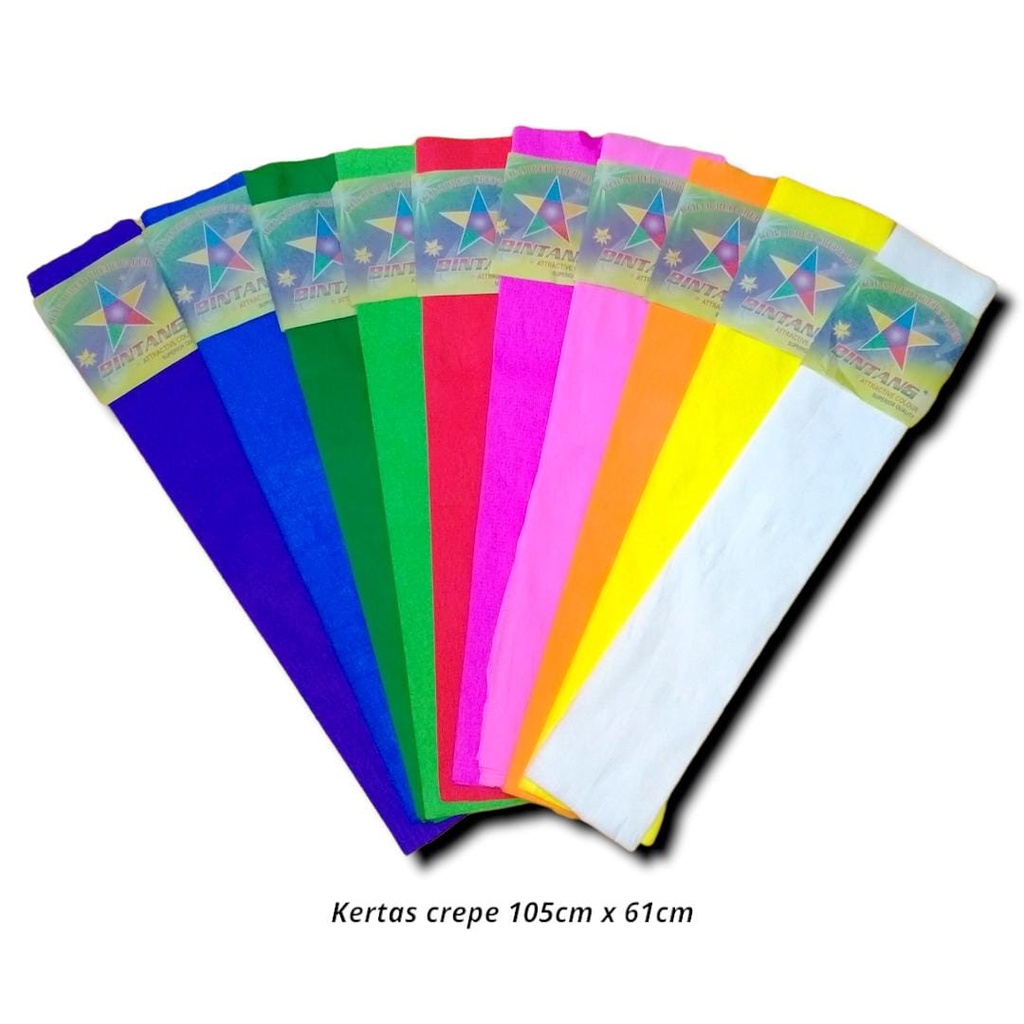 

KERTAS KREP CREPE WARNA LEMBARAN 60 CM X 100 CM