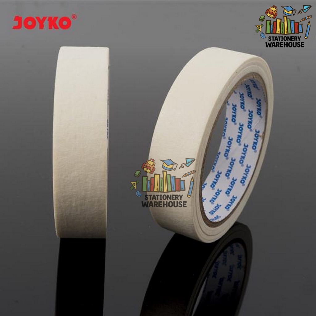 

Masking Tape Lakban Kertas Warna Cream Joyko 48 mm x 20 meter