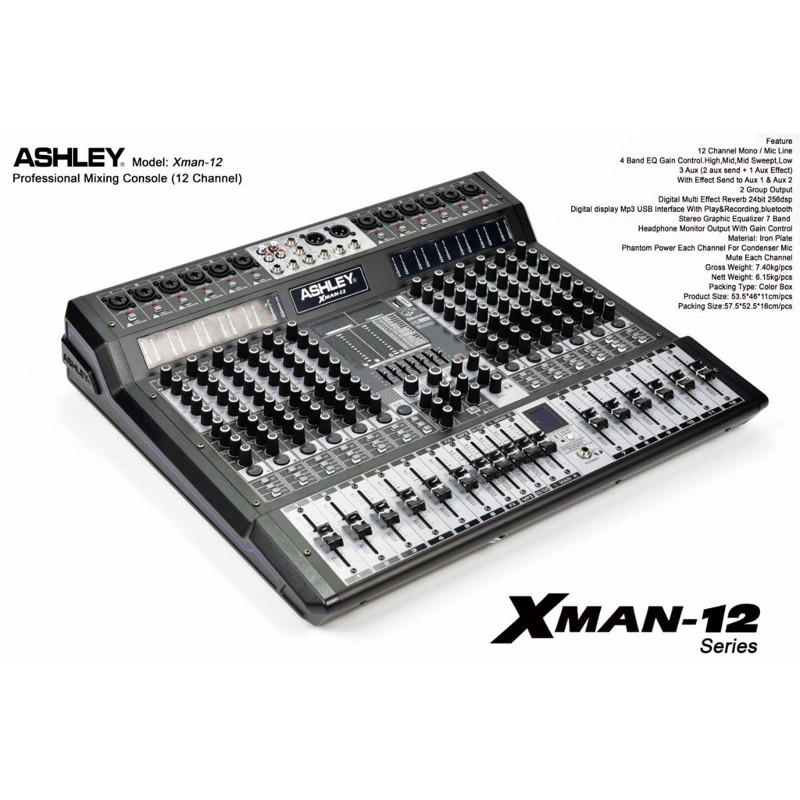 Mixer Audio 12 Channel Ashley XMAN12 series original