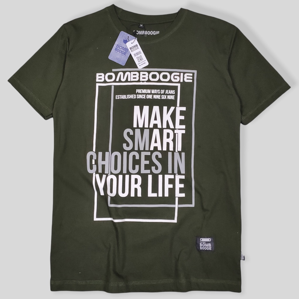 BOMBBOOGIE KAOS DISTRO PRIA / WANITA BAJU COWOK DAN CEWEK LENGAN PENDEK KAOS BOMBOGIE KAOS ORIGINAL
