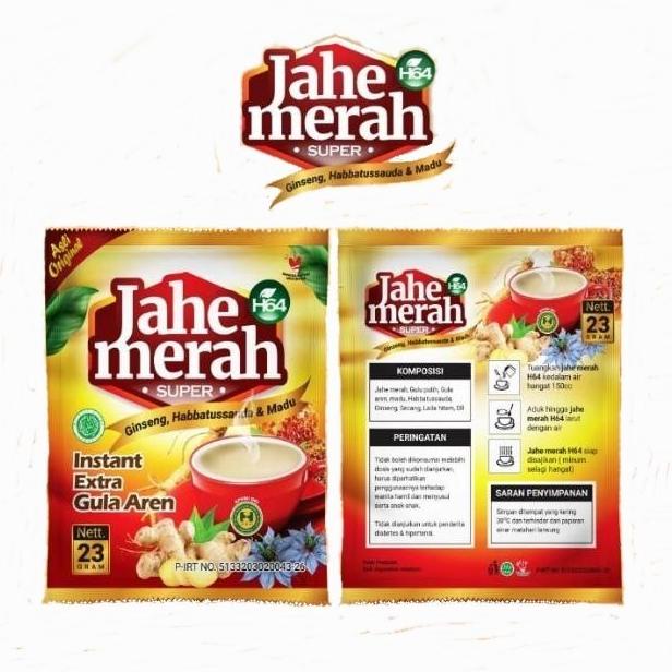 

Jahe Merah Super H64 Original Per 1 Sachet Obat Herbal Alami Mengatasi Asam Lambung Diabetes Kolestrol Darah Tinggi || Ekstrak Jahe Merah Bubuk Plus Habbatussauda - Gingseng - Gula Aren - Secang - Madu Promo Harga Termurah Terlaris Terjangkau Diskon Murah