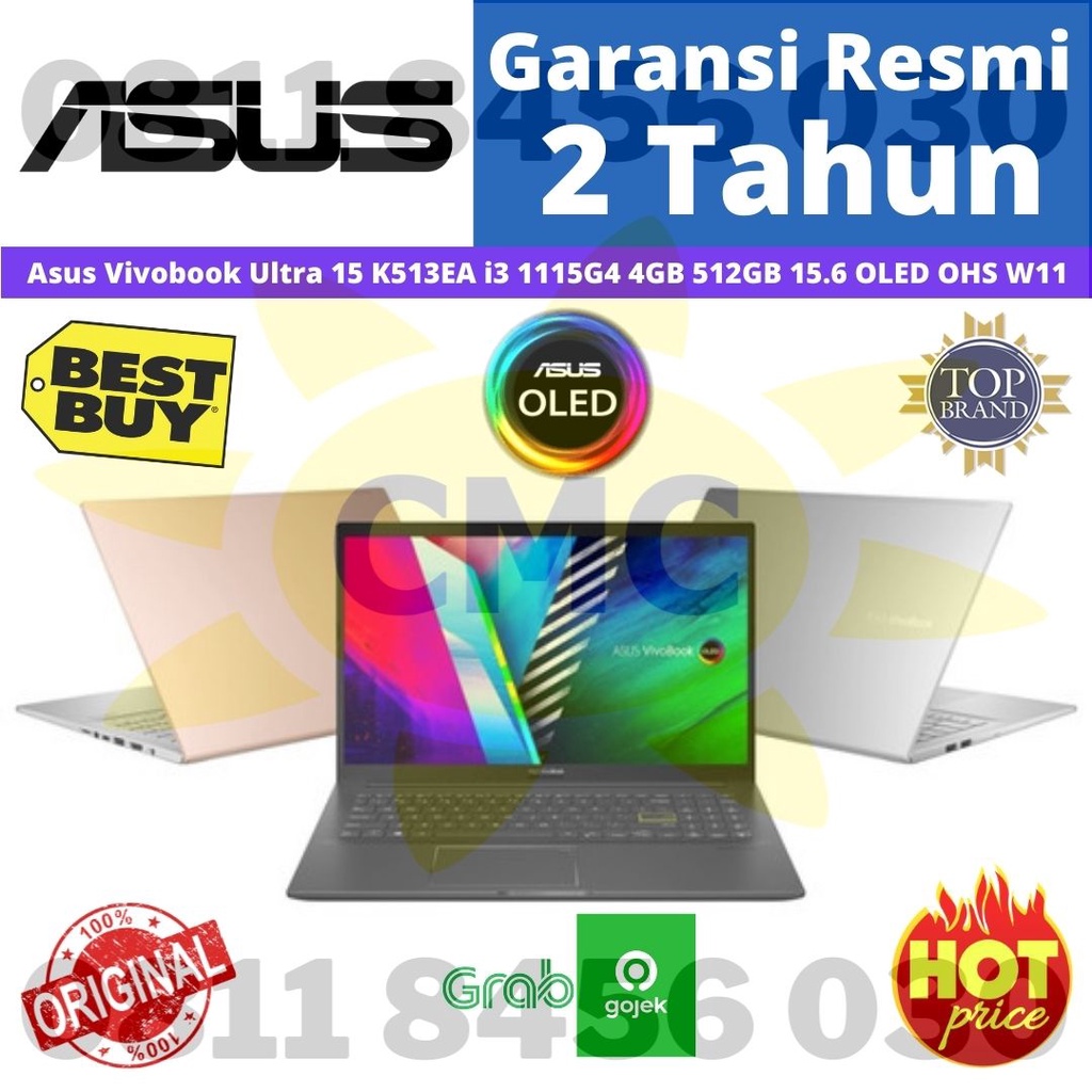 ASUS VIVOBOOK ULTRA K513EA I3 1115G4 4GB 512GB 15.6 FHD W11 OHS