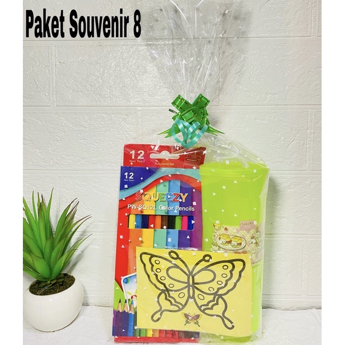 

Paket souvenir ulang tahun anak 8 / goodiebag / souvenir ulang tahun anak