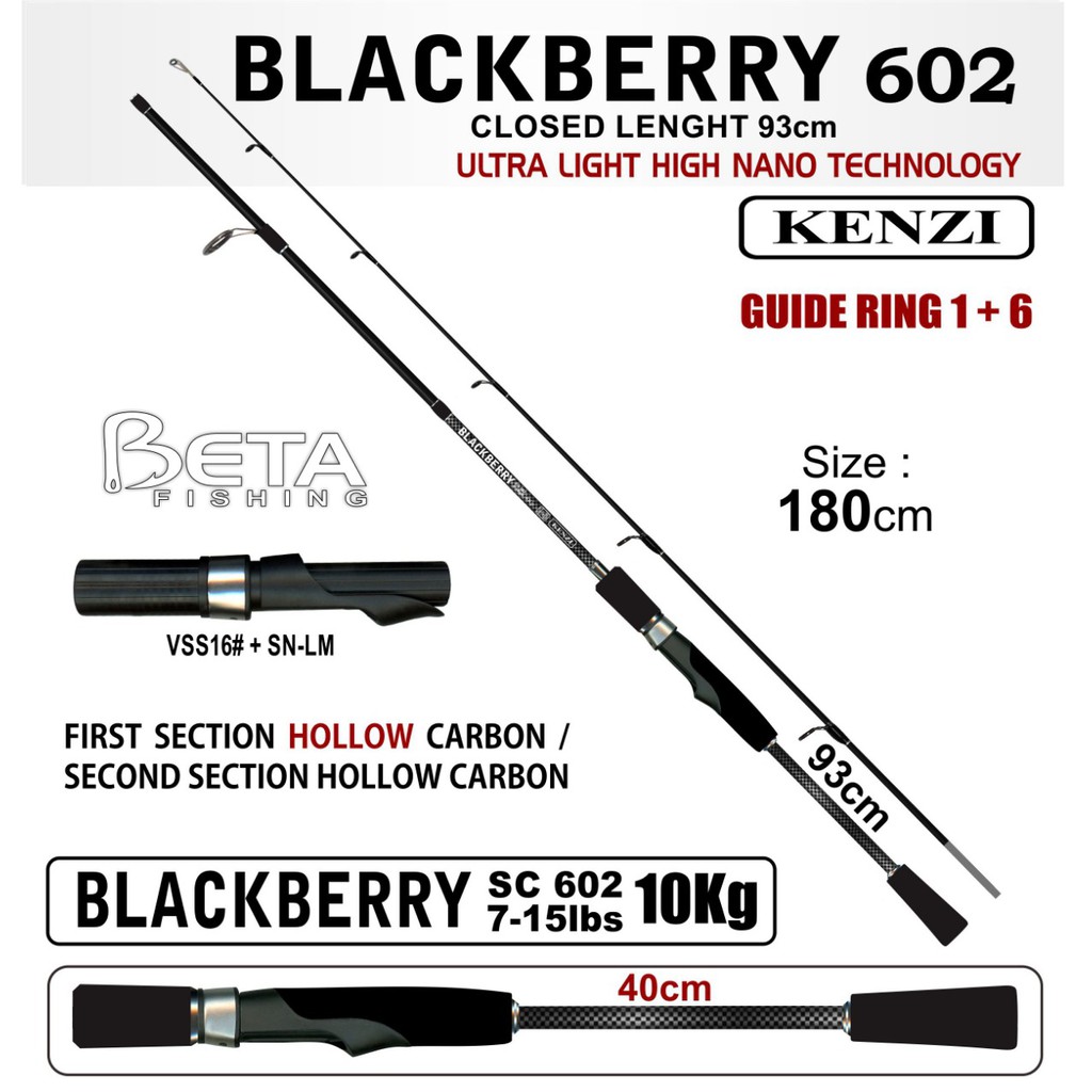 ROD JORAN KENZI BLACK BERRY 7-15 LB