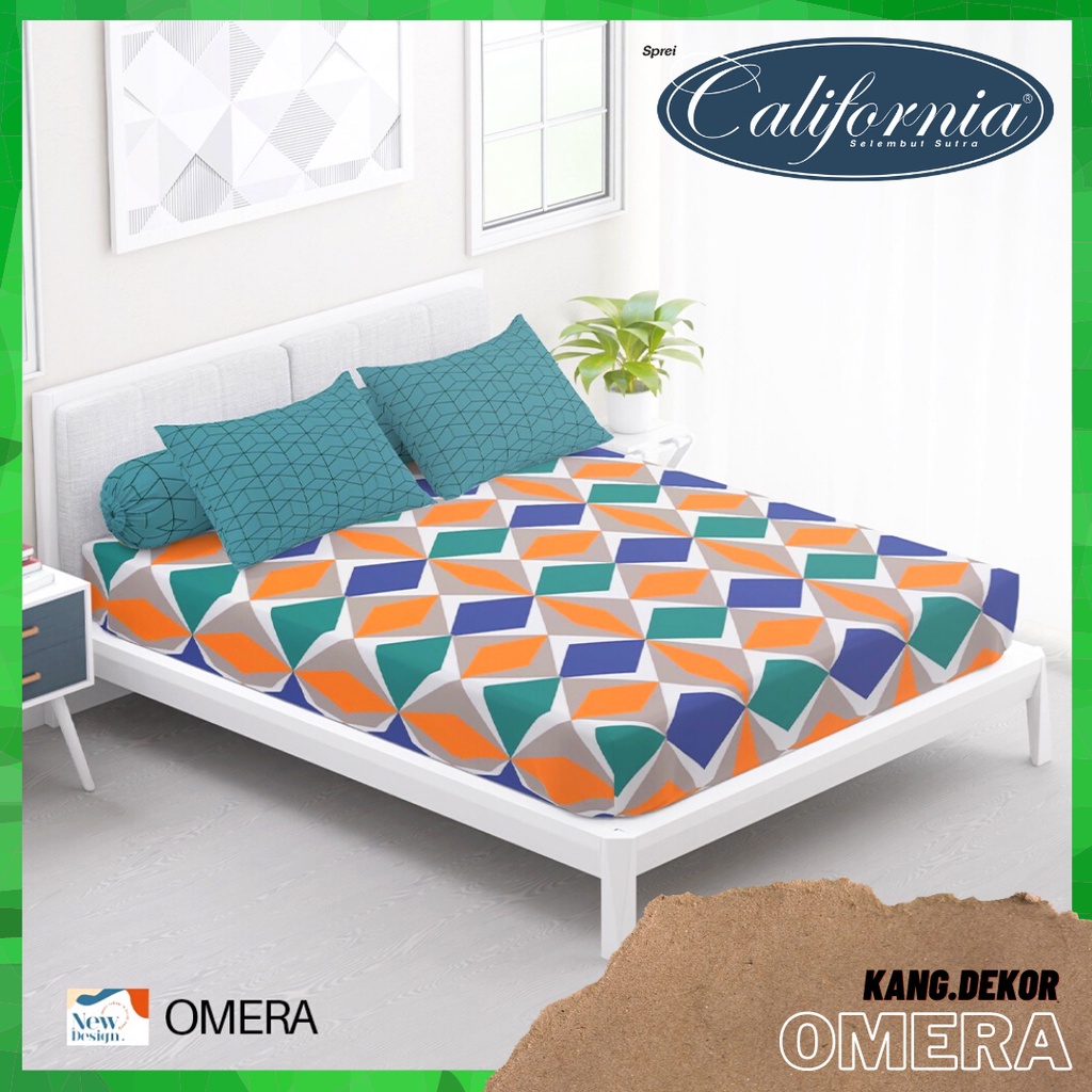 SPREI CALIFORNIA MOTIF OMERA QUEEN KING SINGLE SIZE 160X200 180X200 120X200 SPREI NO 1 2 3 MURAH SEP