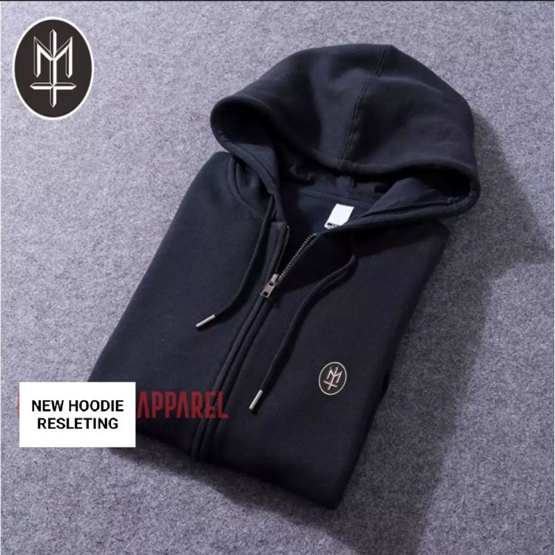Sweater Hoodie Pria Distro Maternal Disaster Hitam Bahan Fleece Tebal Jaket Hoodie Pria Wanita