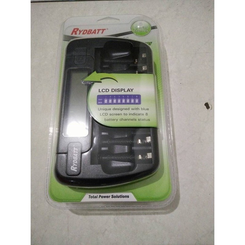 CHARGER RYDBATT 8SLOT LCD SMART