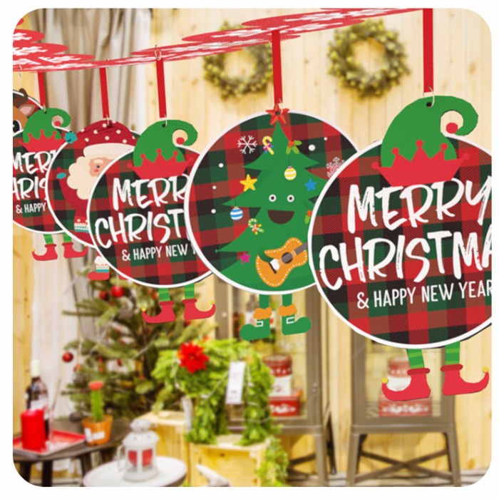Set Garland Natal 3D Spanduk Banner Merry Christmas Dekor Hiasan Natal Hiasan Natal Harga Grosir Termurah