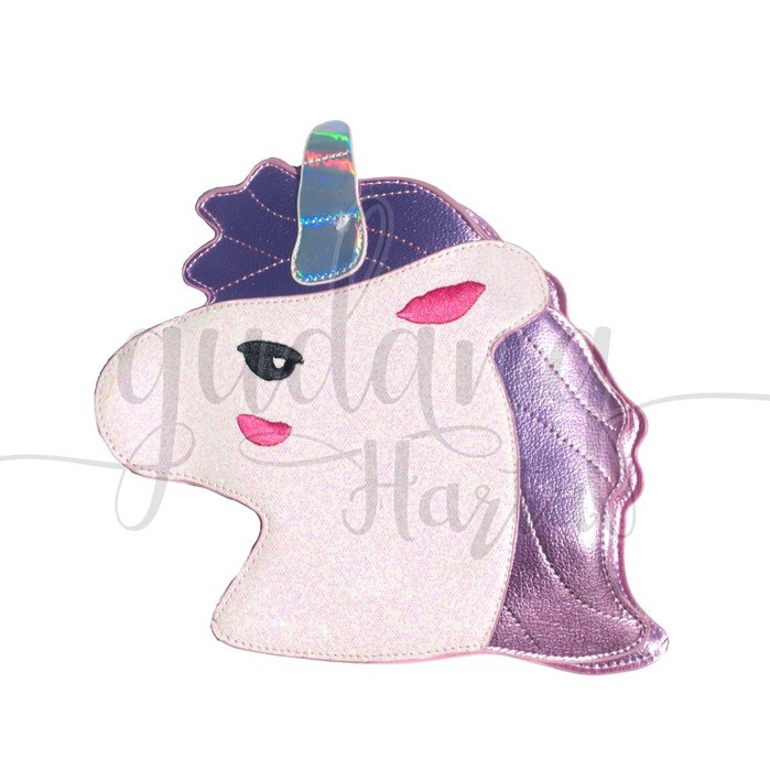 GEMEZZ Tas Selempang Wanita Metalik Unicorn Tas Karakter Kuda Poni GG 404001