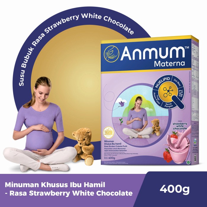 

ANMUM MATERNA Strawberry White Choco 400 gr-Susu Khusus Ibu Hamil