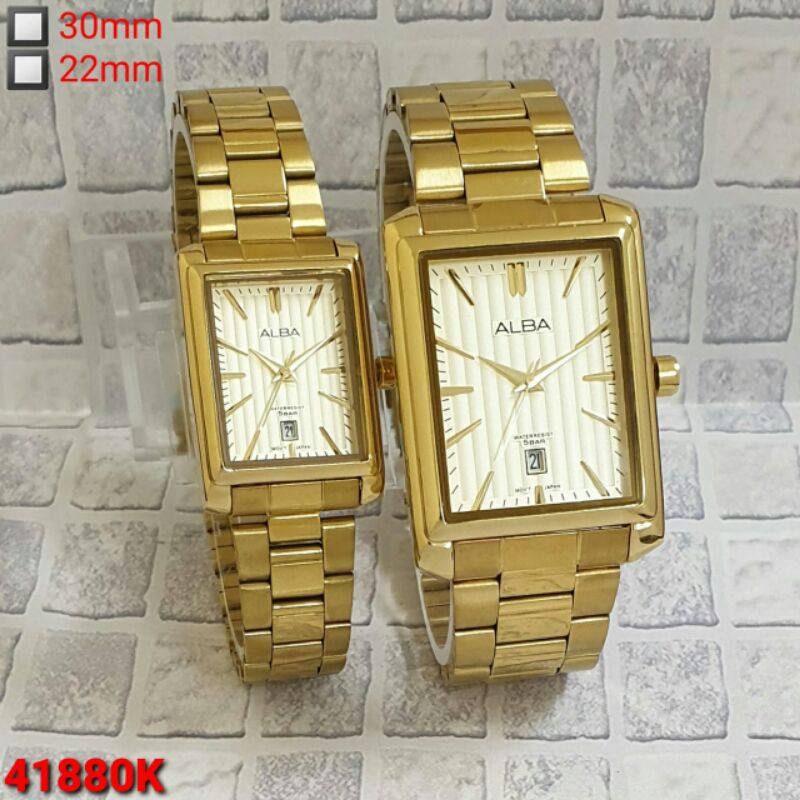 JAM TANGAN COUPLE/PASANGAN ALBA KW SUPER RANTAI TERBARU ELEGANT HARGA BERSAHABAT