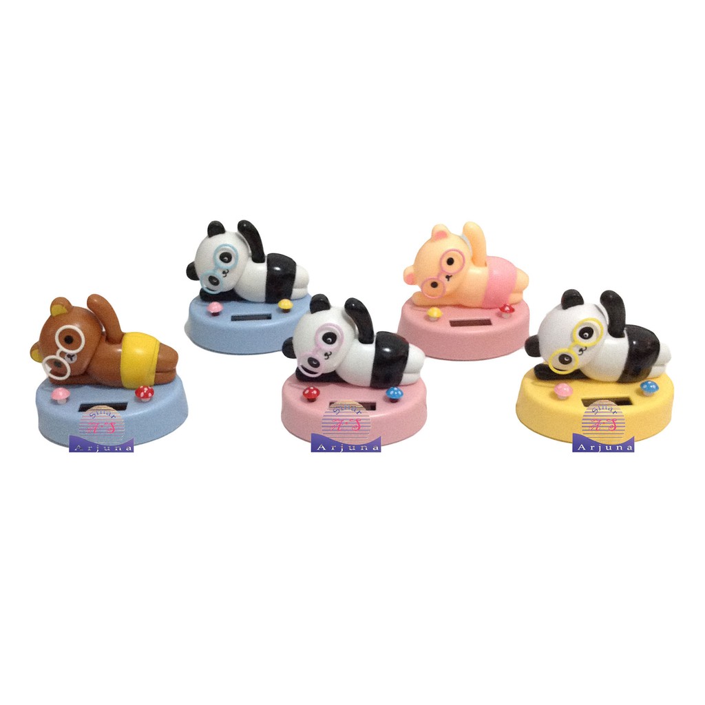 Pajangan Mobil Boneka Solar Karakter Tidur Dashboard