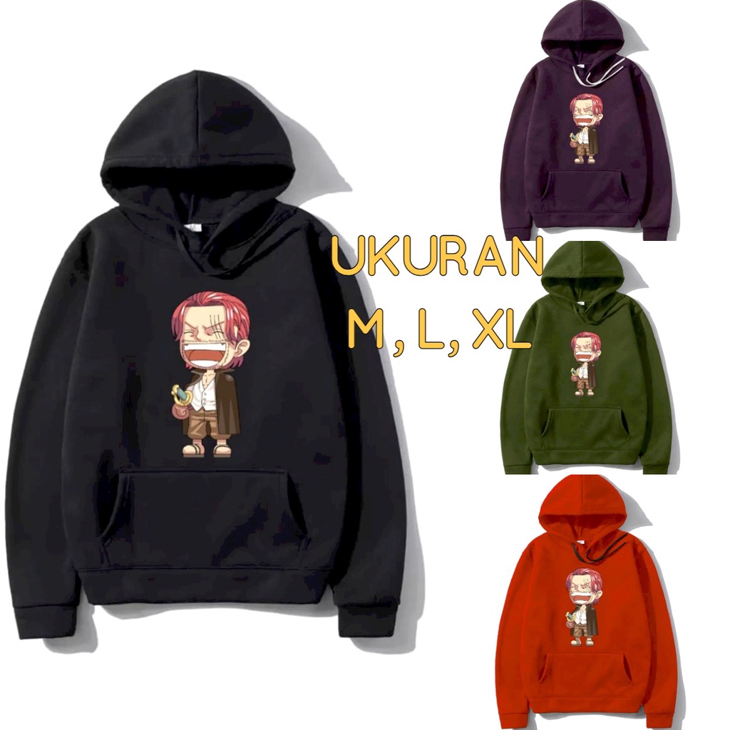 Asgard777 - Hoodie SHANKS ONE PIECE WARNA 2 / Hoodie cowok / Hoodie pria / hodie / sweater / sweater pria / sweater polos / hoodie cewek