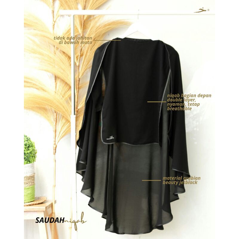 Saudah Niqob Jetblack Khadijah Indonesia