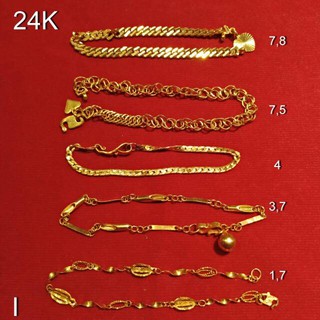 24K Gelang  rantai  tangan emas  asli berbagai model variasi 