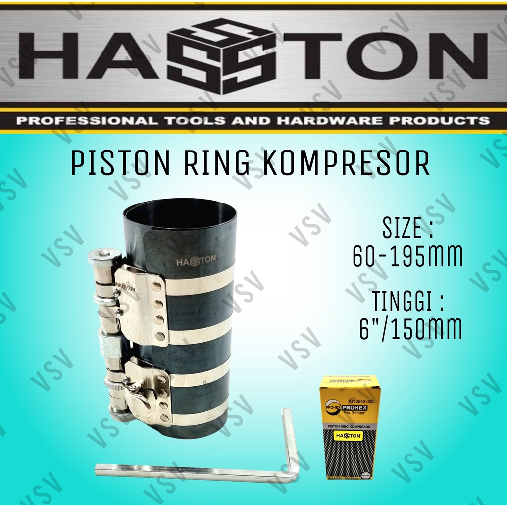 HASSTON Piston Ring Kompresor Alat Pres Piston Piston Ring Compressor 6&quot;(60-195mm)