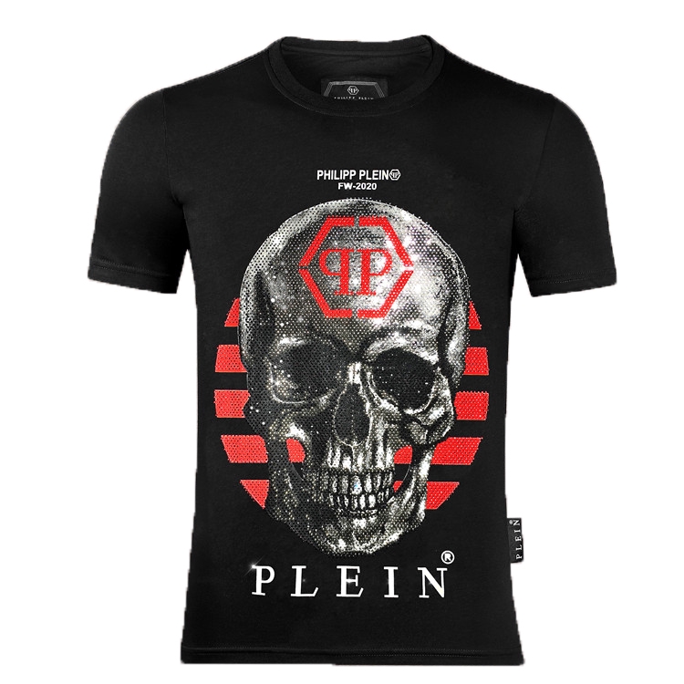Philipp Plein Pria T-shirt Lengan 