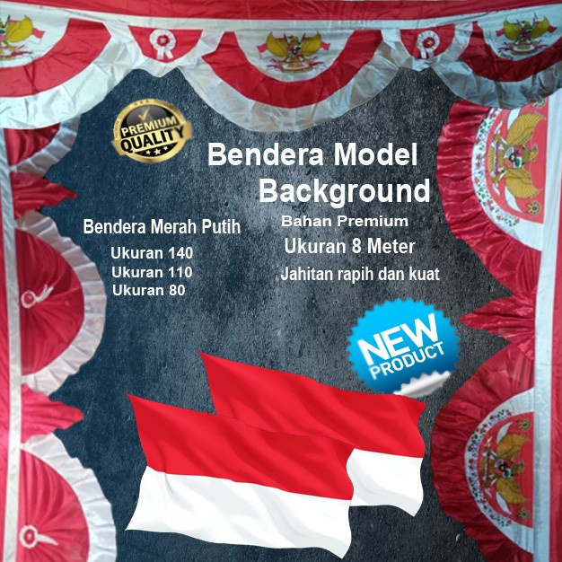 TERMURAH Bendera Merah Putih Background 5 Meter /BENDERA MERAH PUTIH/BENDERA UMBUL UMBUL/BENDERA