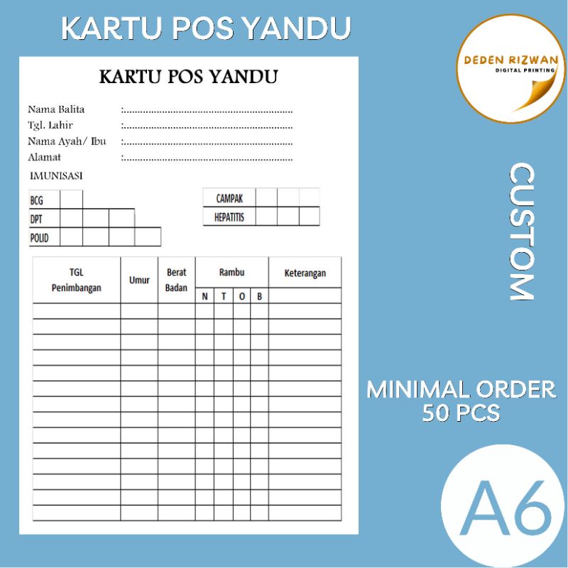 

Kartu Pos Yandu