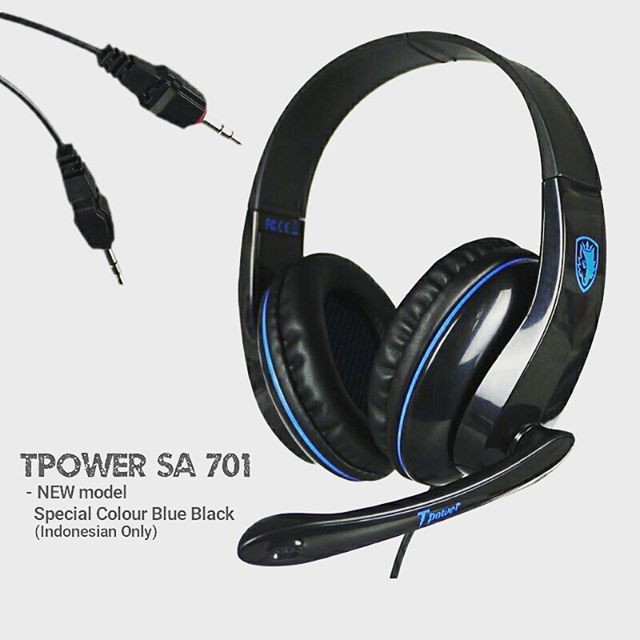 HS-SDS-701 SADES SA-701 TPOWER Headset Gaming Dual Jack 3.5mm (BB)