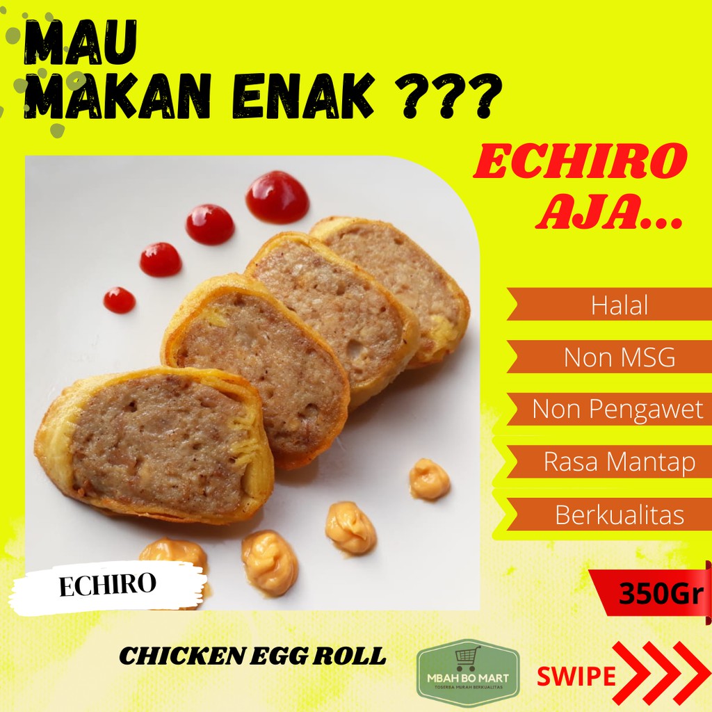 

frozen food surabaya home made chicken egg roll echiro 350gr e02