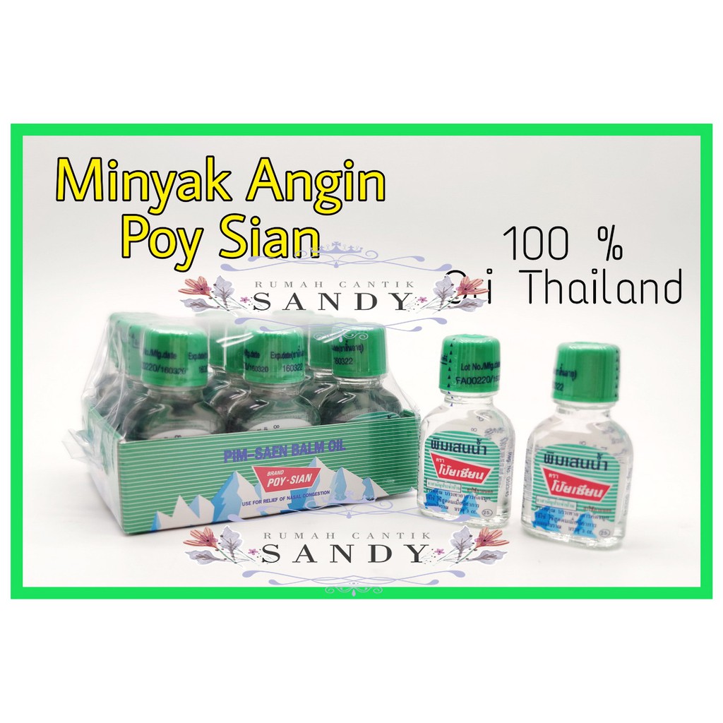 [ Kecil 3ml ] Minyak Angin Poy Sian / Poysian 100% ORIGINAL THAILAND