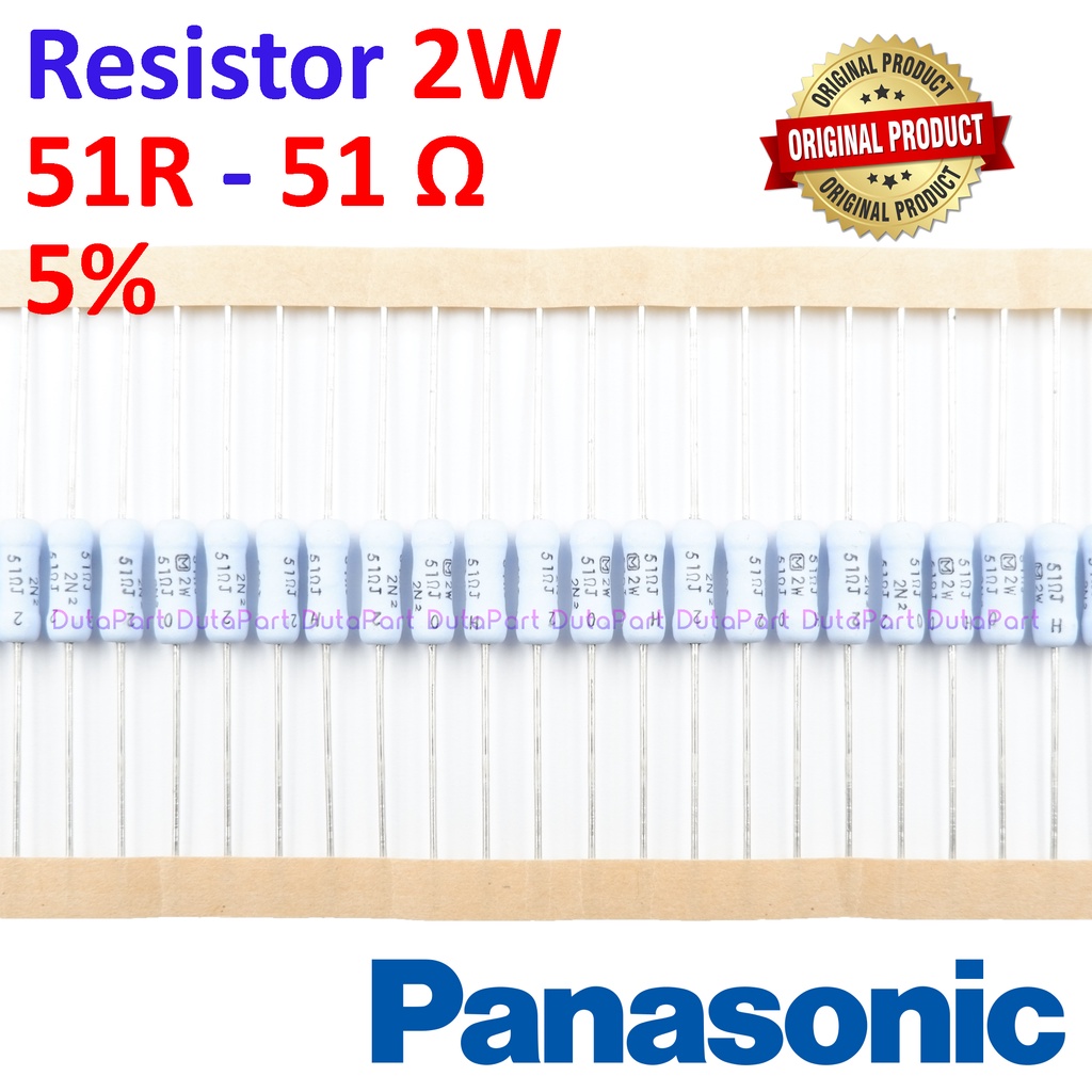 Resistor 51 Ohm 2 Watt 5% ORIGINAL PANASONIC 2W 51R HIGH QUALITY