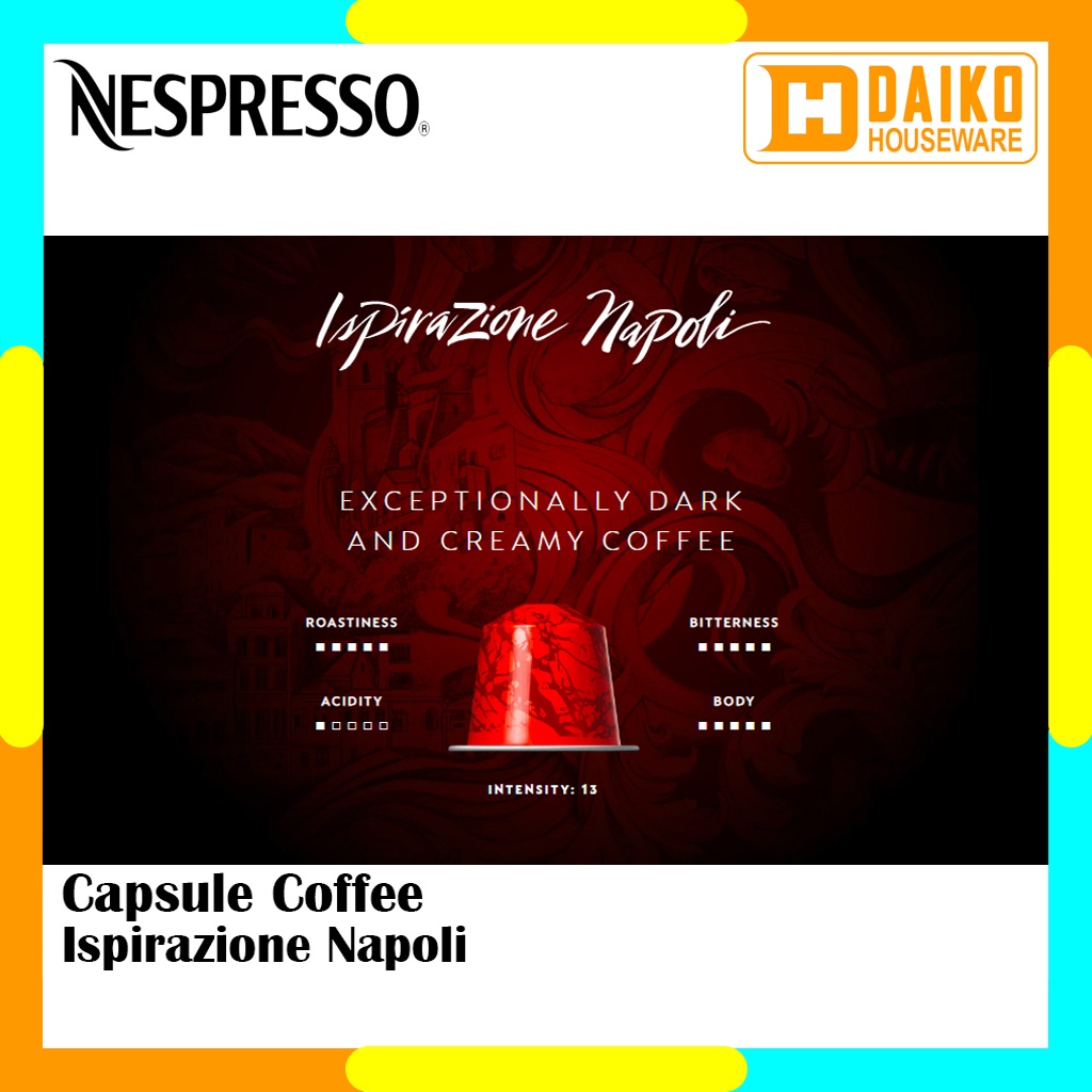 Capsule Nespresso Napoli Original Nestle 1 Pack - Coffee Ispirazione Italiana Kopi Kapsul Expired Lama