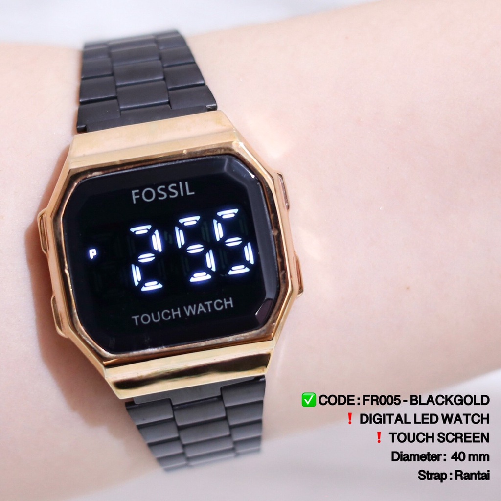 Jam tangan digital touch screen layar sentuh wanita pria rantai stainless termurah